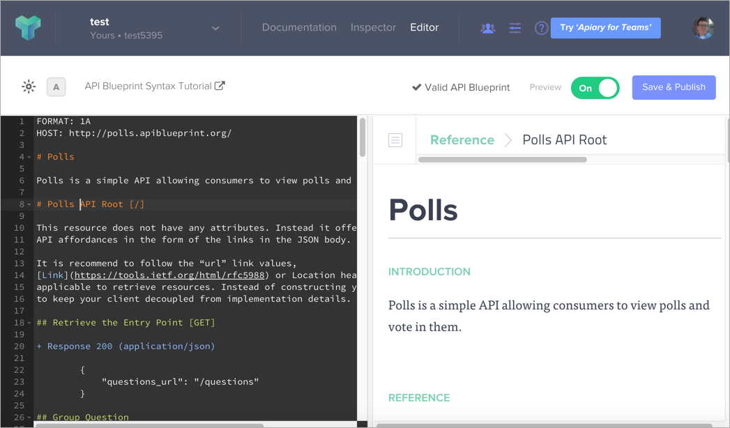 Invalid value. API документация. API Blueprint. Документирование API. Документация API пример.